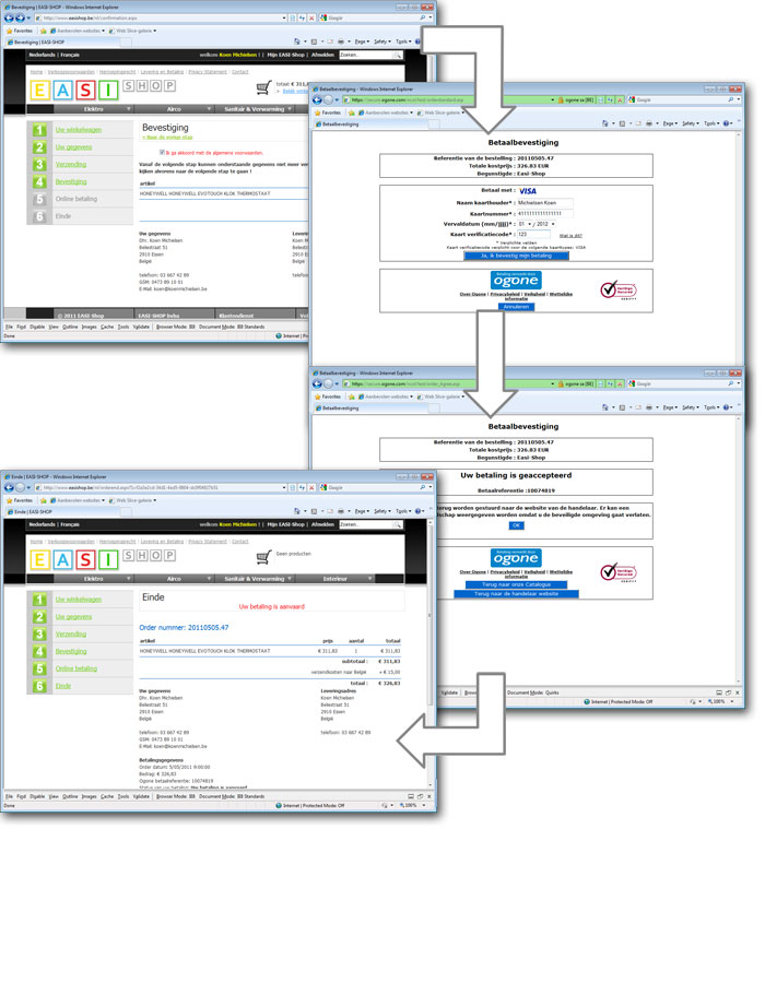 Online betaling via Ogone