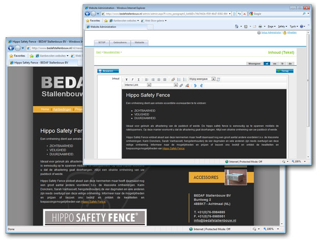 Websites aanpassen via een online CMS systeem