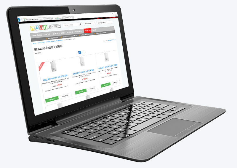 Webshop met op maat gemaakte productdatabase